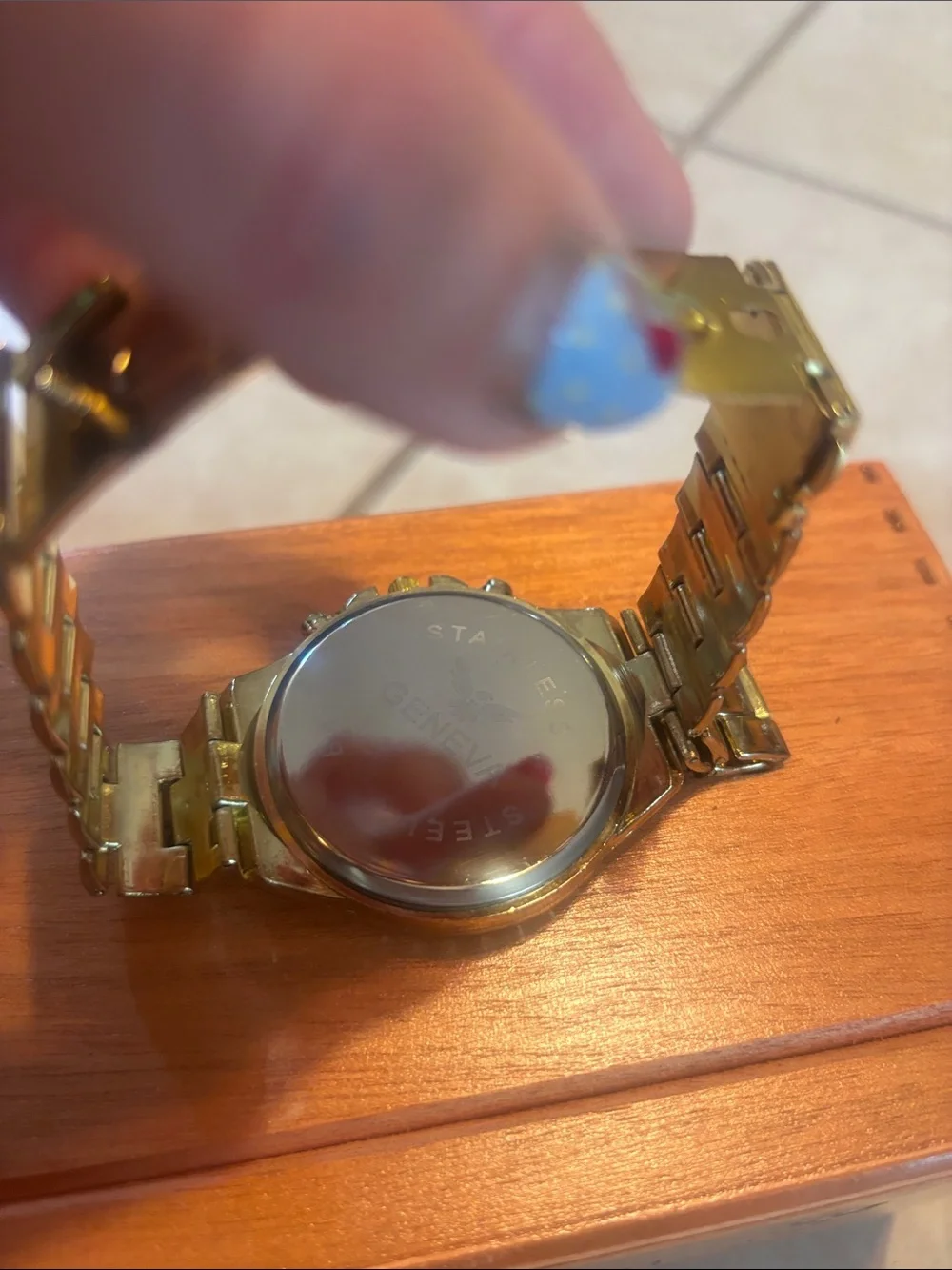 Geneva Gold and Silver Tone Men's Chronograph Watch